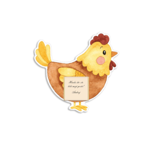 Zahvalnica sa čokoladicom farma koka - Slika 1