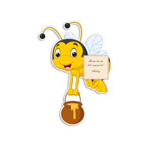 Zahvalnica sa čokoladicom pčela - Slika 1