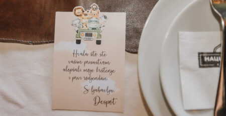 Zahvalnice za goste sa čokoladicom