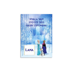 Zahvalnica sa čokoladicom zaleđeno kraljevtsvo