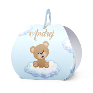 Kutijica za poklone ovalna meda na oblaku - Slika 1